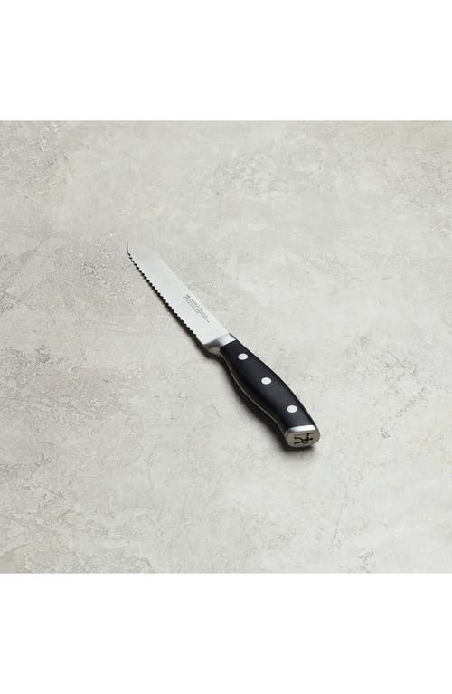 Henckels Cutlery Forged Accent 3.5-inch Serrated Utility Knife In Black