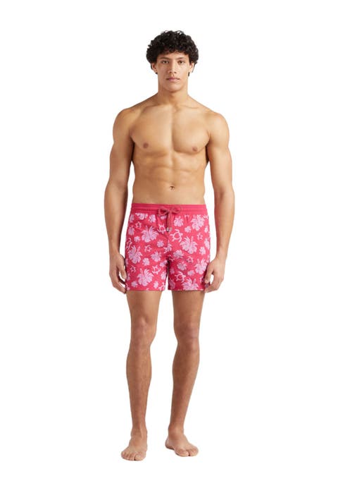 Men's Turtle Heart Flocked Swim Shorts
