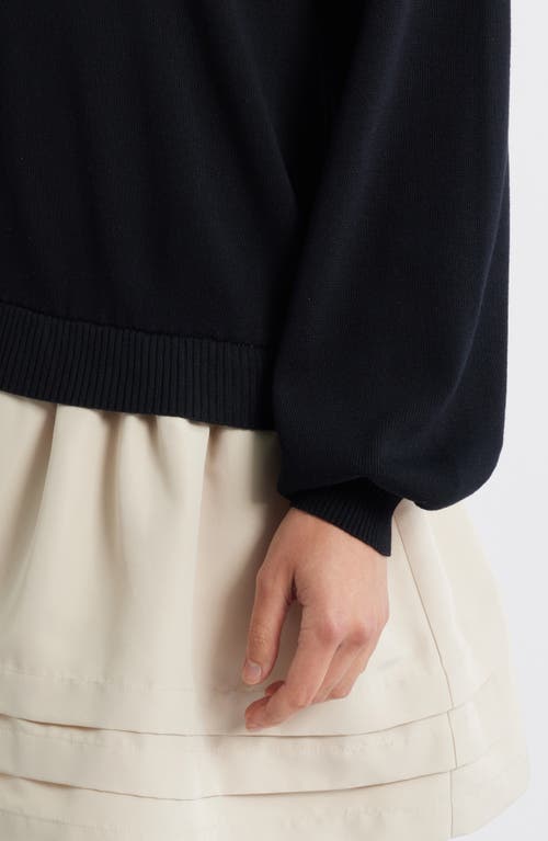 Zoe And Claire Long Sleeve Twofer Sweater Dress In Multi