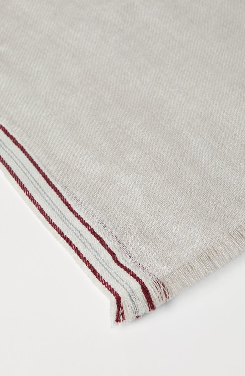 Brunello Cucinelli Scarf with selvedge, Alternate, color, Panama