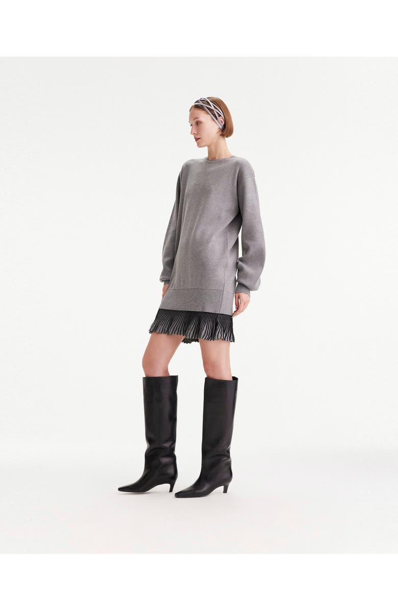 THEO The Label Ersa Shimmer Hem Sweatshirt Dress, Alternate, color, 