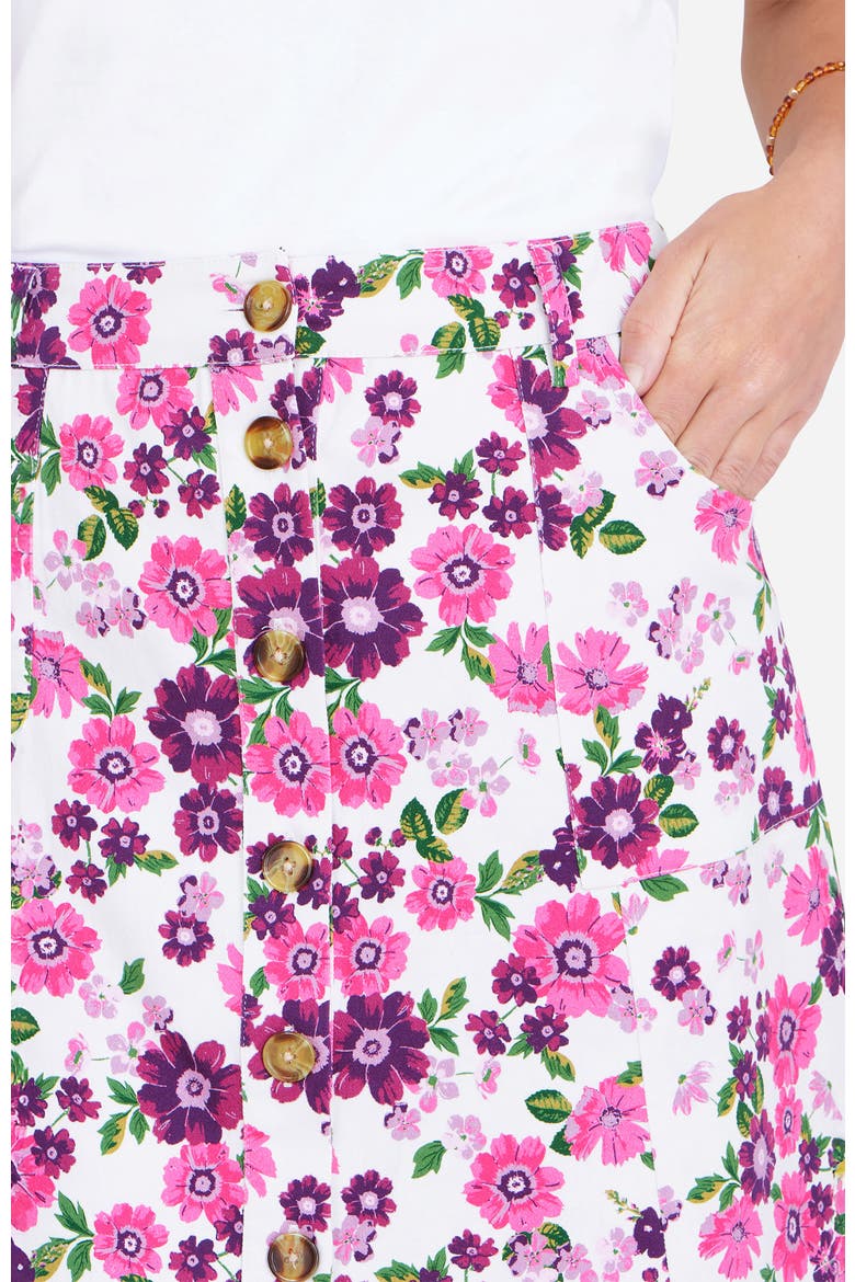Cotton Stretch Button-Up Mini Skirt, Alternate, color, Pink