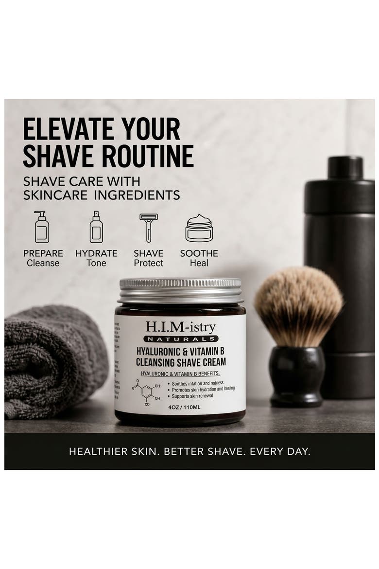 Hyaluronic Cleansing Shave Cream, Alternate, color, NO COLOR