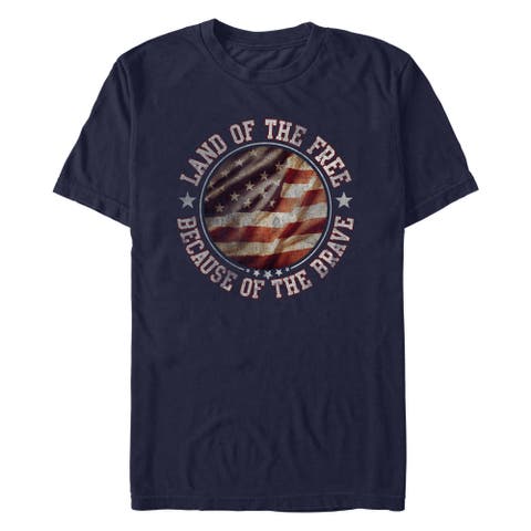 Men's Land of Free Because of Brave Short Sleeve Graphic T-Shirt