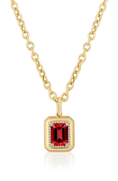 G-Classic Emerald Cut Pendant Necklace