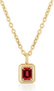 GOSHWARA G-Classic Emerald Cut Pendant Necklace