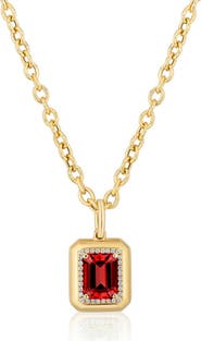 GOSHWARA G-Classic Emerald Cut Pendant Necklace