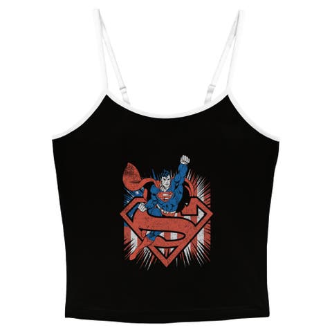 Junior's Superman Festive Pose  Tank Top