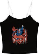 SUPERMAN Junior's Superman Festive Pose Tank Top