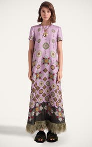 La DoubleJ Swing Dress With Feathers