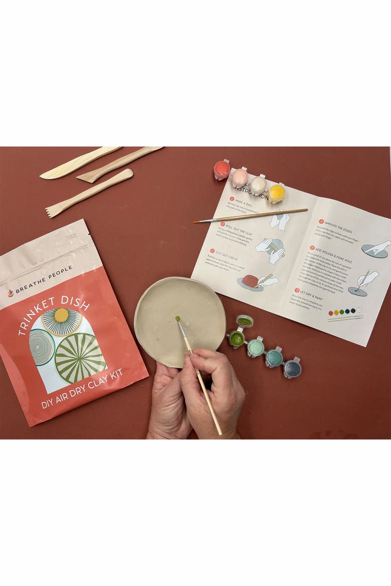 DIY Air Dry Clay Kit- Make Your Own Hanging Planter, Alternate, color, Trinket Dish