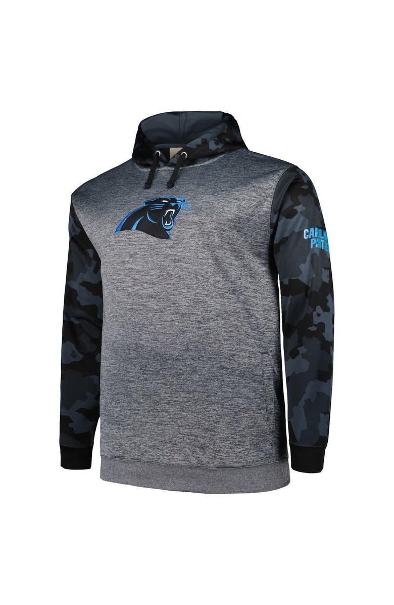 FANATICS Men's Fanatics Branded Heather Charcoal Carolina Panthers Big & Tall Camo Pullover Hoodie, Alternate, color, Heather Charcoal