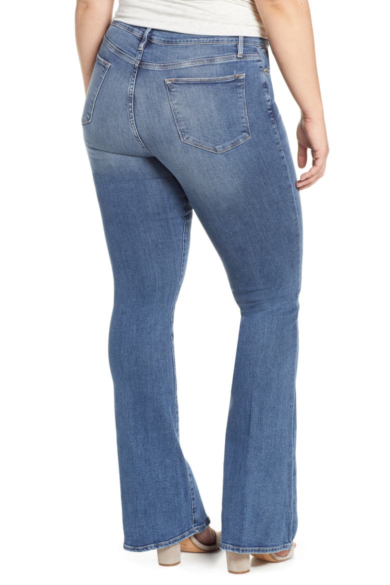Le High Flare Jeans, Alternate, color, CRISTALLO