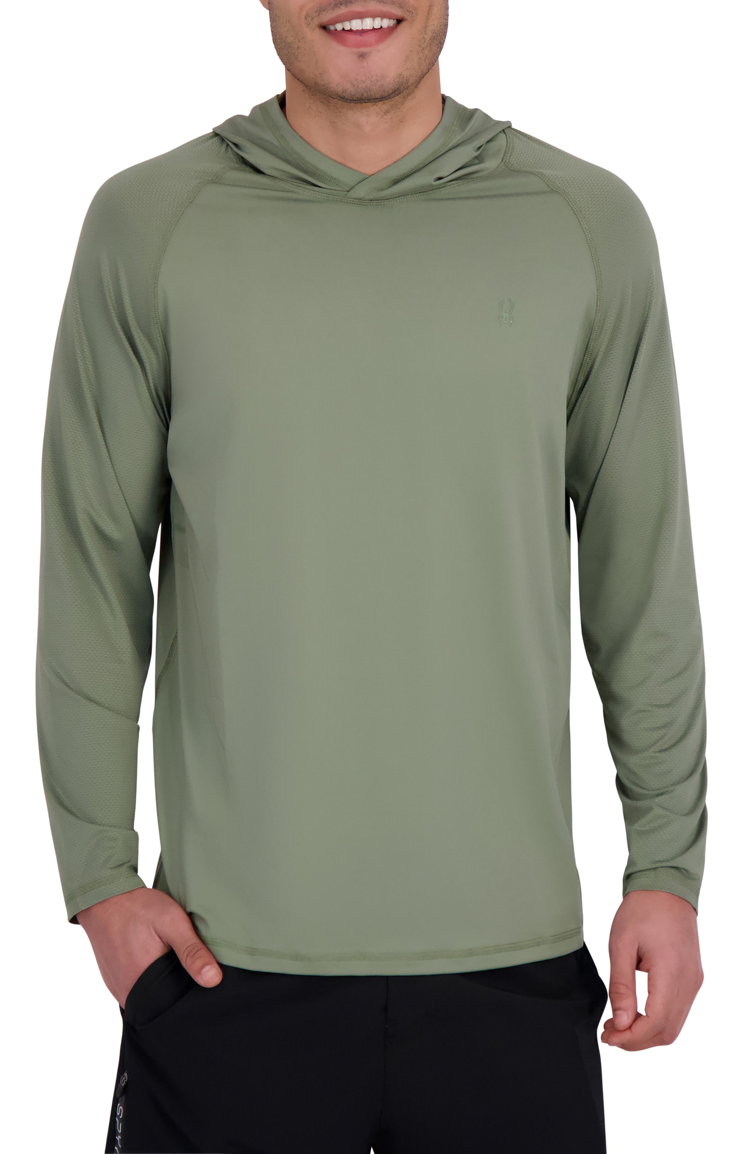 Spyder Raglan Sleeve Hooded UPF 50+ Rashguard