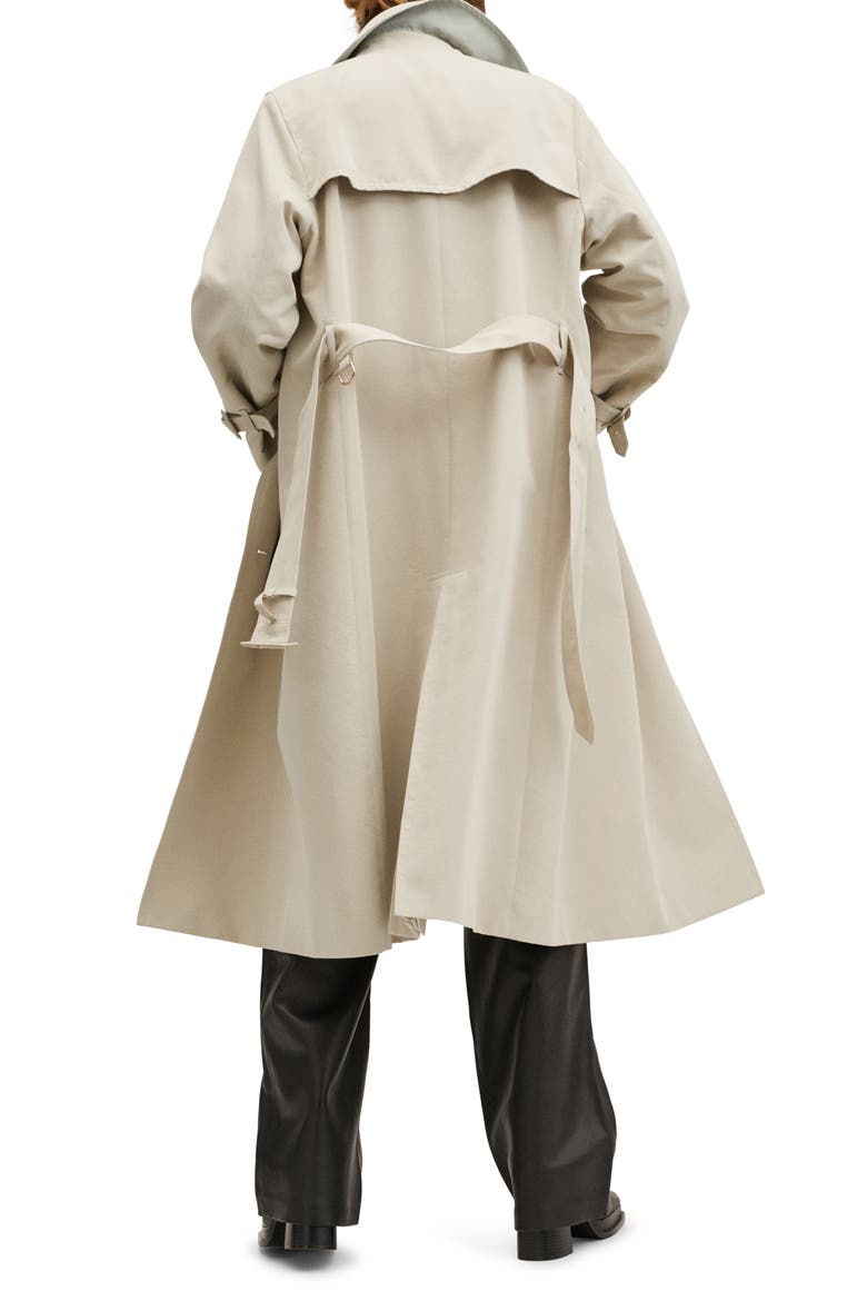 Double Breasted Trench Coat, Alternate, color, LIGHT/ PASTEL GREY