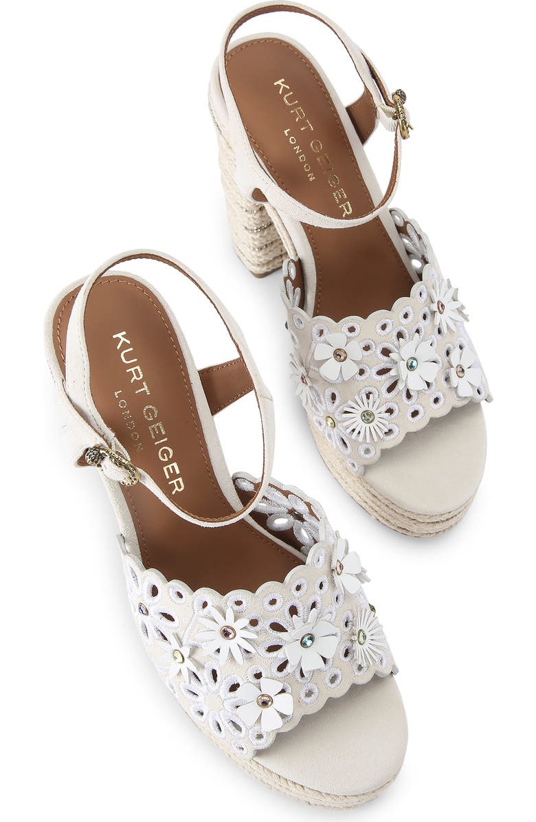 Kurt Geiger London Floral Platform Sandal, Alternate, color,
