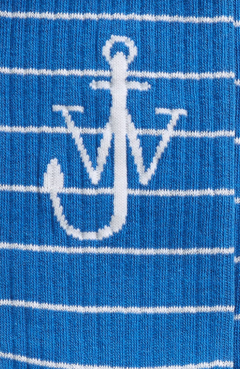 JW Anderson Stripe Anchor Crew Socks, Alternate, color,