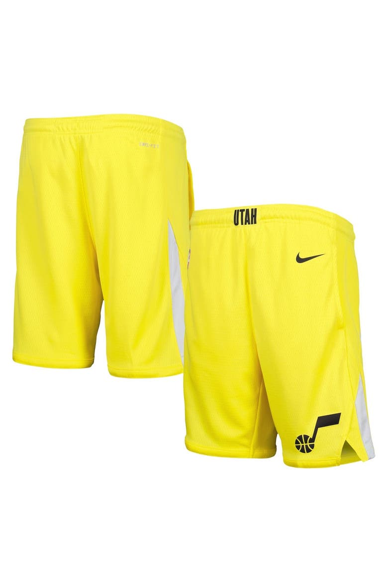 Youth Nike Gold Utah Jazz Icon Swingman Performance Shorts, Main, color, Gold
