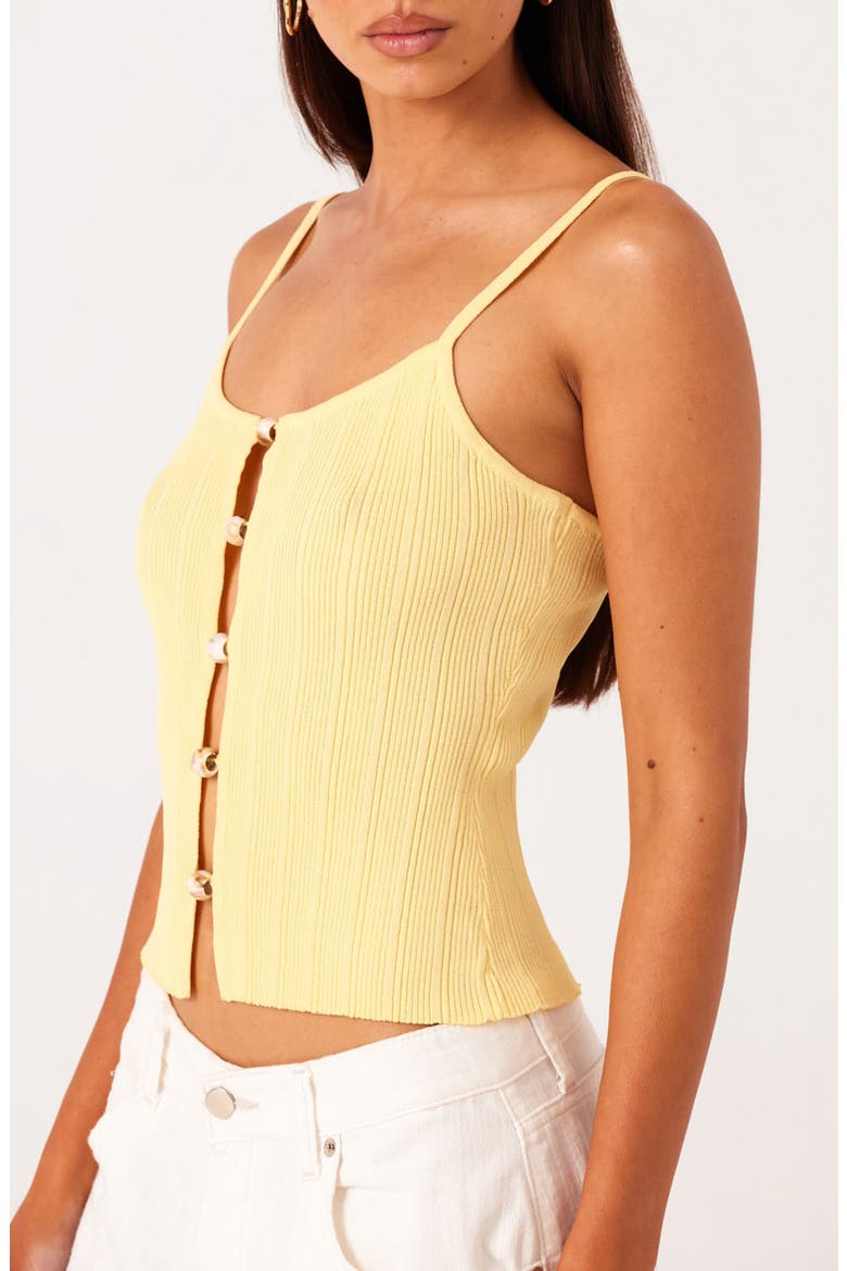 Odessa Bead Lined Rib Camisole, Alternate, color, POLLEN