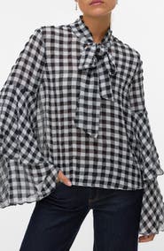 VERO MODA Sia Long Sleeve Flounce Top
