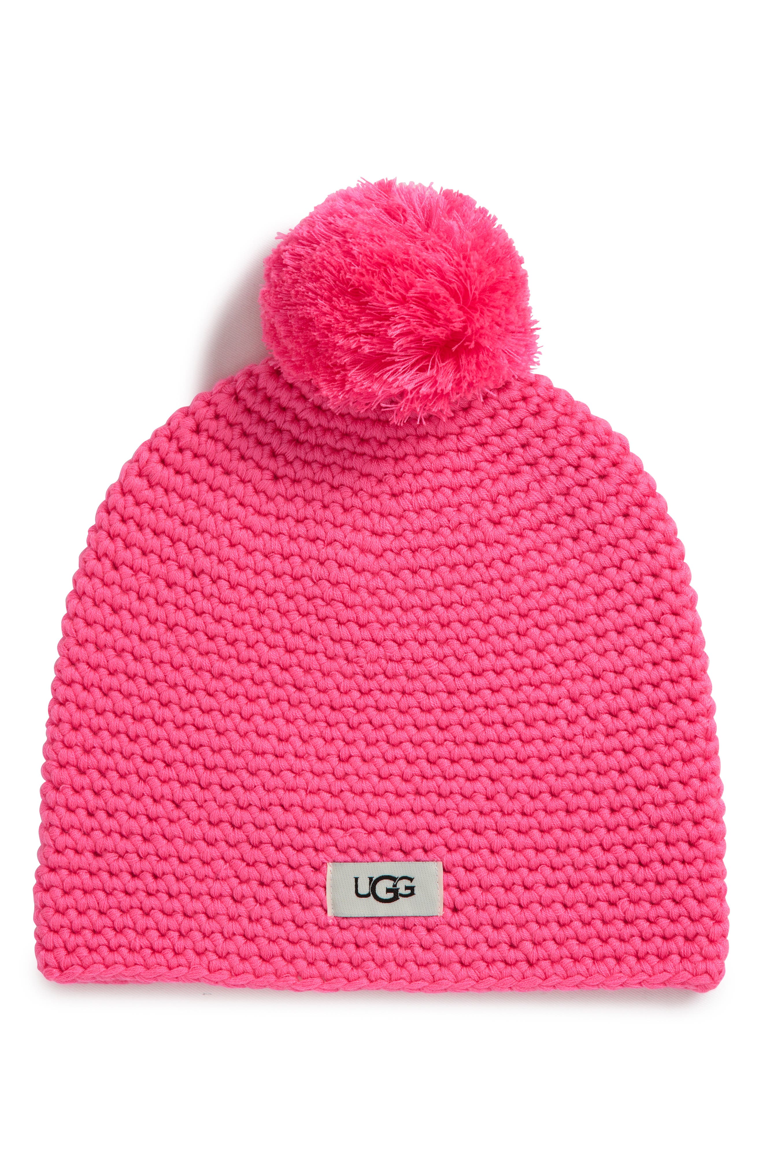 Ugg ® Yarn Pompom Knit Beanie In French Pink
