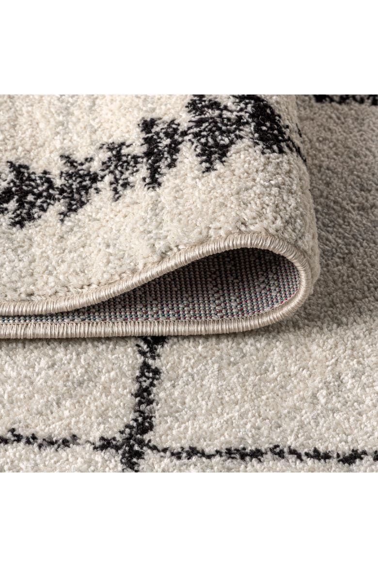 Zaina Moroccan Beni Souk Area Rug, Alternate, color, Cream/Black