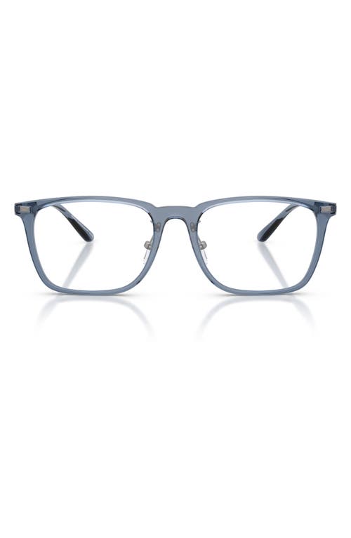 Emporio Armani 55mm Pillow Optical Glasses In Blue