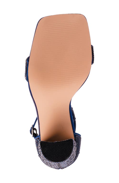 Lady Couture Dalia Crystal Embellished Ankle Strap Sandal In Blue