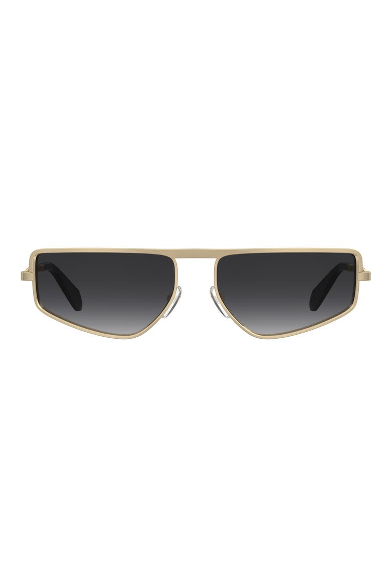 59m Square Flat Top Sunglasses, Main, color, ROSE GOLD/ DARK GREY SF