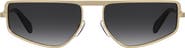 Moschino 59m Square Flat Top Sunglasses