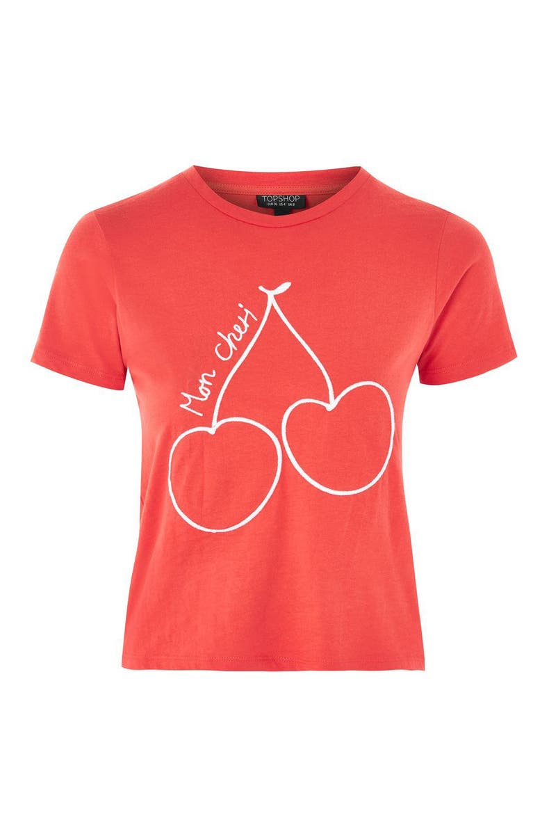 Topshop Mon Cheri Tee, Alternate, color, 