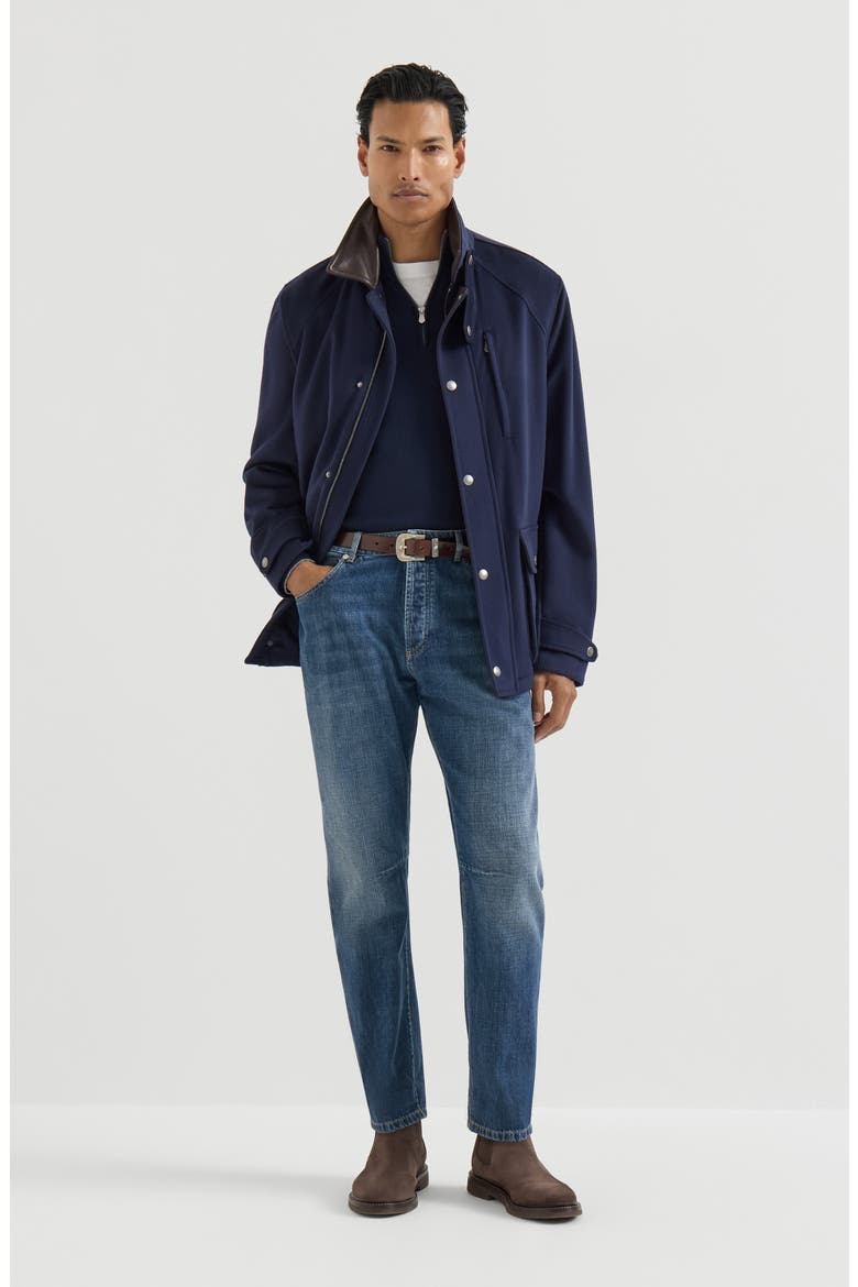 Lightweight denim five-pocket trousers, Alternate, color, Medium Denim
