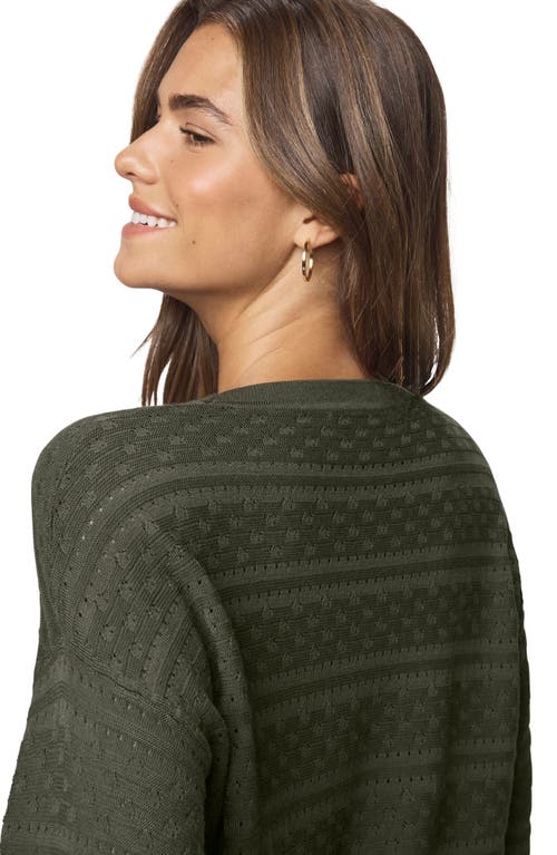 Splendid Georgie Oversize Pointelle Sweater In Green