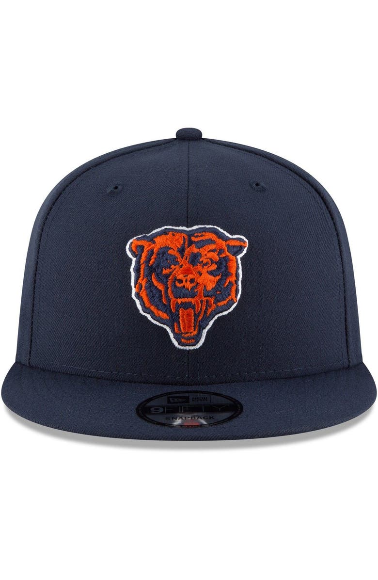 New Era Men's New Era Navy Chicago Bears Head Basic 9FIFTY Adjustable Snapback Hat, Alternate, color, 