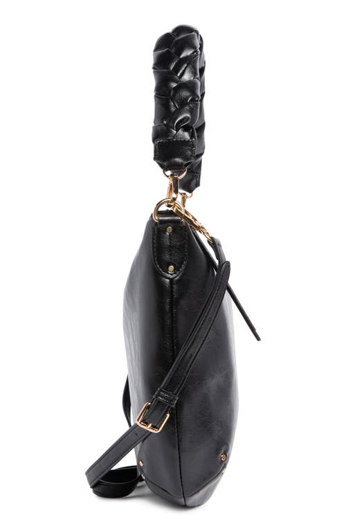 Rebecca Minkoff Eldridge Braided Handle Shoulder Bag In Black