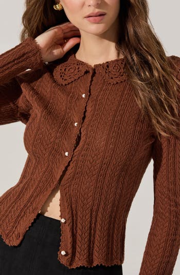 Ottilie Pointelle Stitch Cotton Cardigan