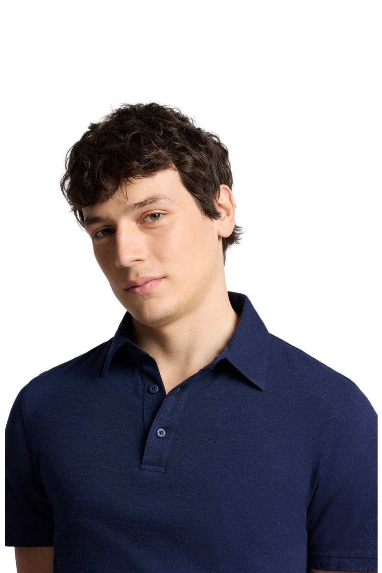Short Sleeve Polo, Alternate, color, Navy