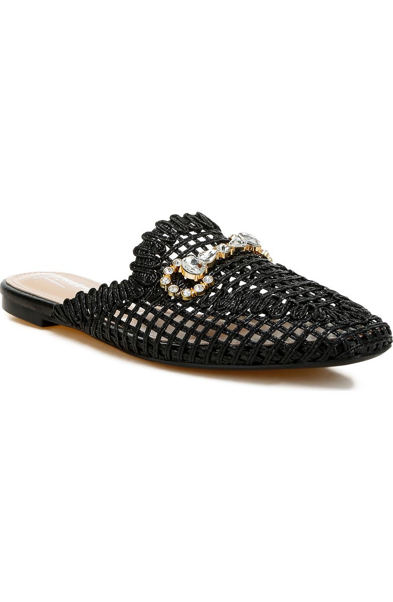 LONDON RAG Roboma Crystal Embellished Mule, Main, color, Black
