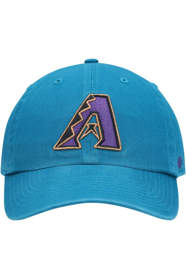 Men's '47 Teal Arizona Diamondbacks Logo Cooperstown Collection Clean Up Adjustable Hat, Alternate, color, Teal