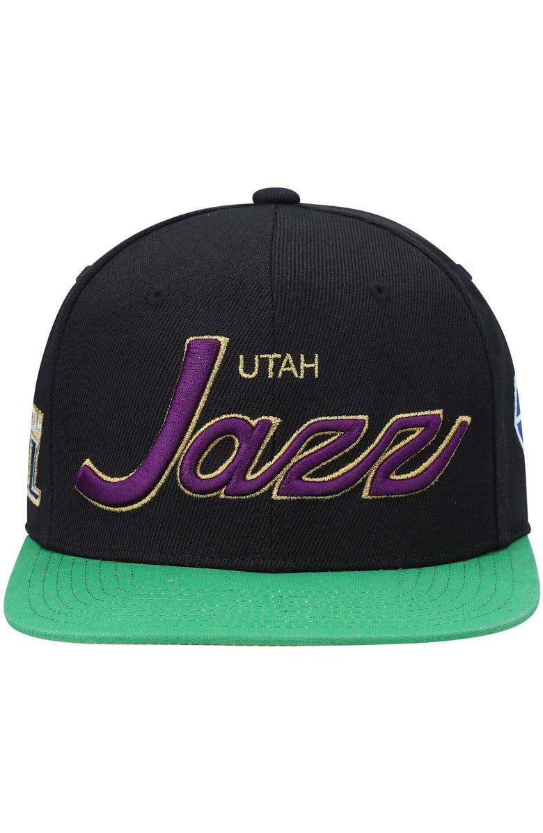 Mitchell & Ness Men's Mitchell & Ness Black Utah Jazz NBA 75th Anniversary Snapback Hat, Alternate, color,