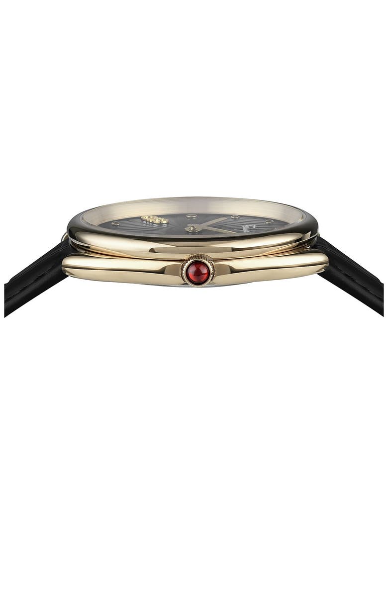 FERRAGAMO Women's Cuir Croc Embossed Leather Strap Watch, 34mm, Alternate, color, Gold