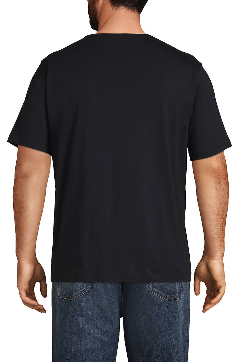 Lands' End Super-T Short Sleeve T-Shirt with Pocket, Alternate, color, Black