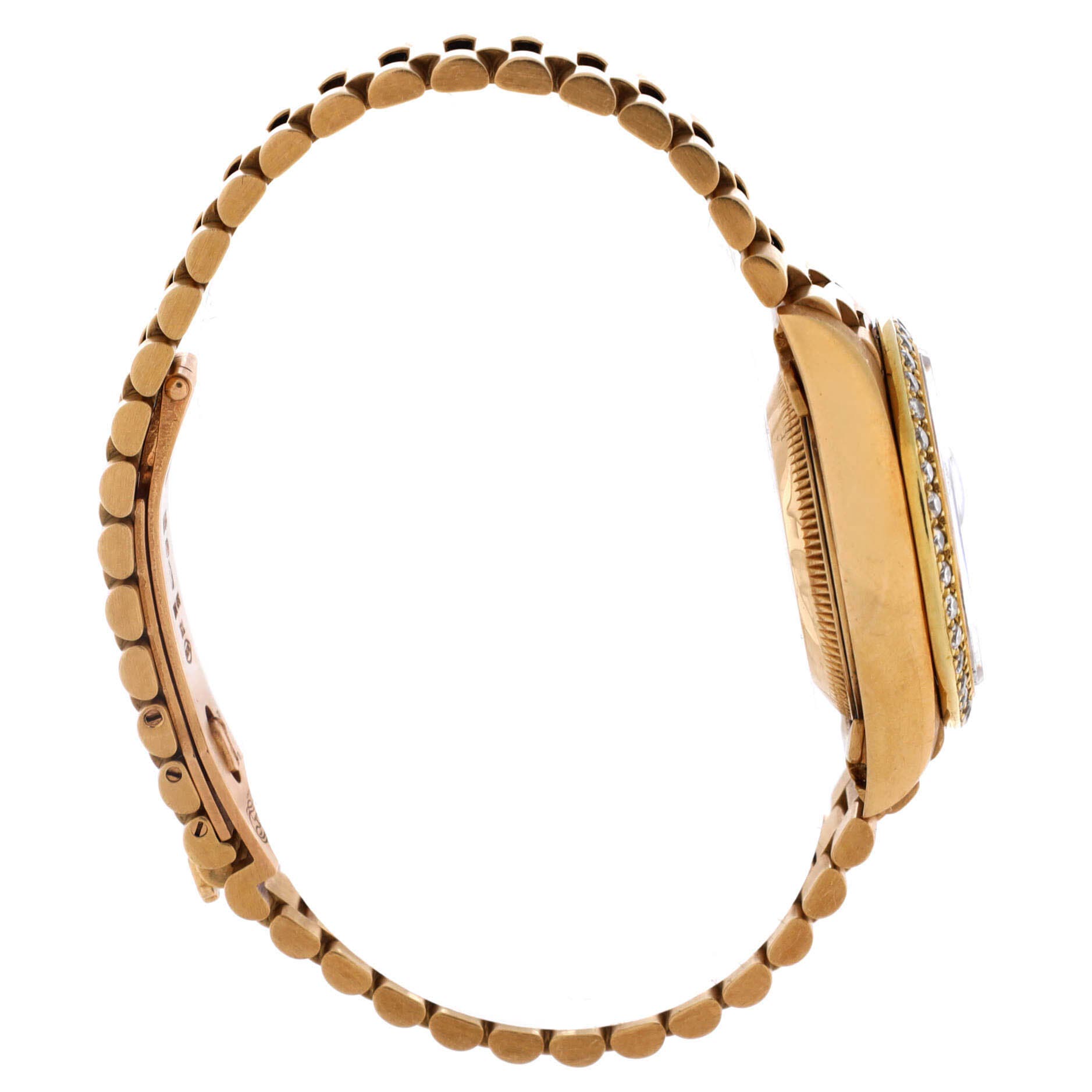 Oyster Perpetual President Datejust Automatic Watch Yellow Gold with Diamond Bezel and Markers 26, Alternate, color, Metallic Gold
