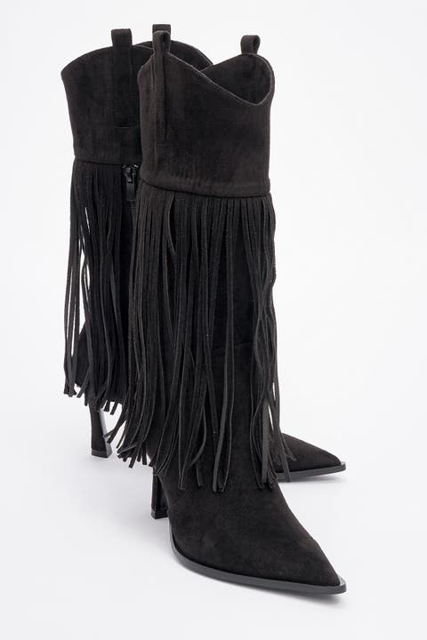 Gueras Fringe Pointed Toe Boot