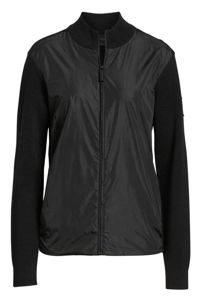 Windbridge Zip Front Sweater Jacket, Alternate, color, BLACK