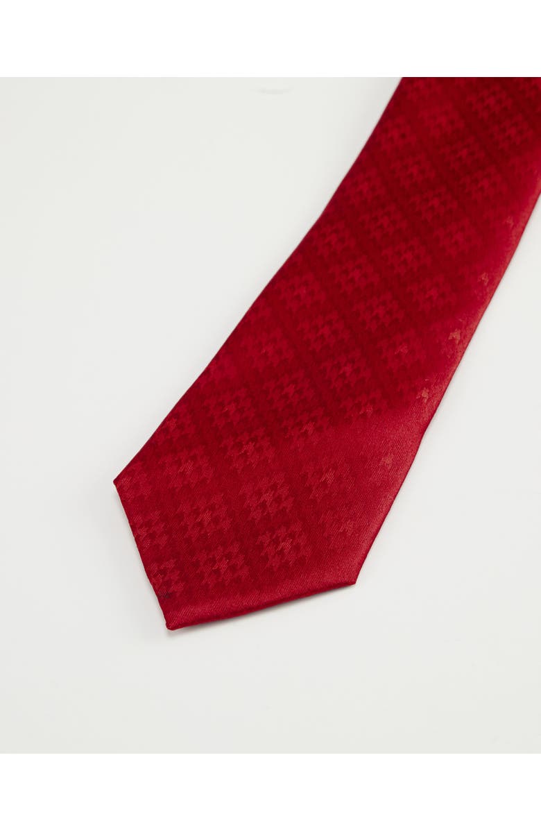 Knottery & Co Houndstooth Mosaic Silk Jacquard Tie, Alternate, color, Red