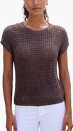 LASCANA Short Sleeve Openwork Sweater