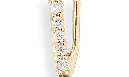 Lana 14k Gold Diamond Initial Single Stud Earring In Gold