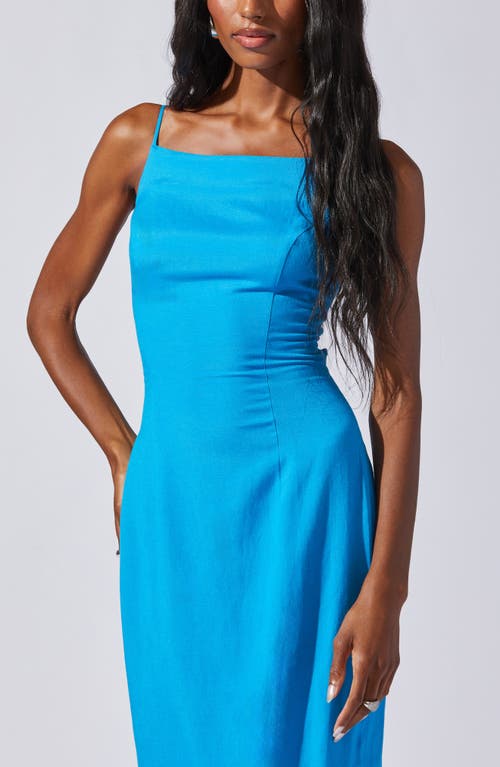 Astr The Label Open Back Maxi Dress In Bright Blue
