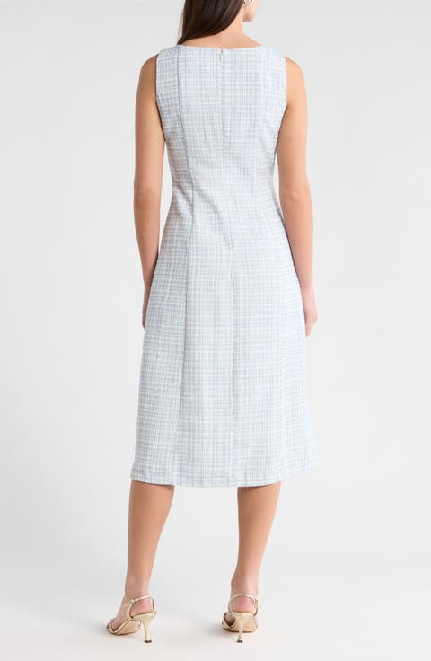 Adriella Sleeveless Tweed Dress